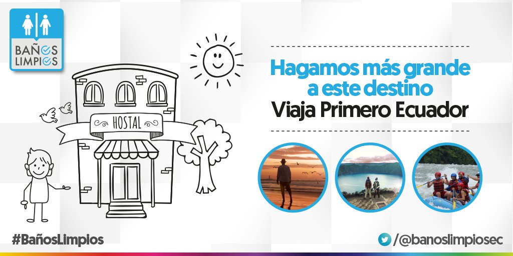BanosLimpiosEC's tweet photo. Recuerda que si tenemos #BañosLimpios brindamos un servicio de #calidad a nuestros turistas ¡Úsalos de forma responsable! https://t.co/mbH9ABbRqS
