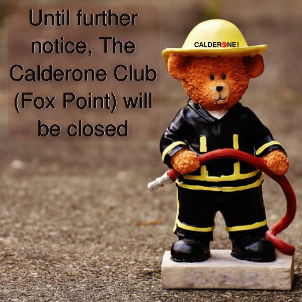 Until further notice, The Calderone Club (Fox Point) will be closed. For more info and updates follow us @ facebook.com/calderoneclub