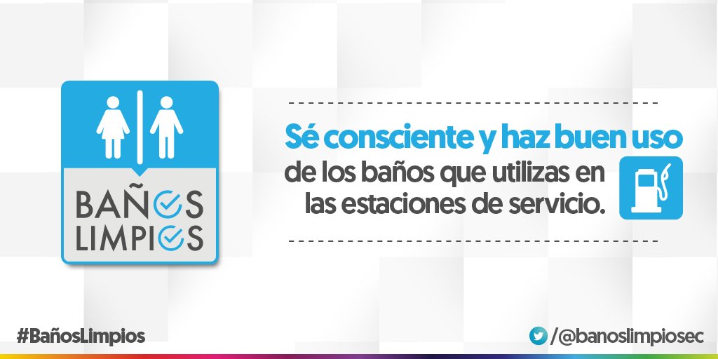 BanosLimpiosEC's tweet photo. ¡La cultura también viene de tu casa! Denuncia si los baños de las gasolineras no están limpios #BañosLimpios denuncias@turismo.gob.ec. https://t.co/AiYu2u9abO