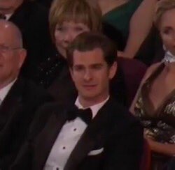 beryljane's tweet photo. #BestPictureGate aside, I just wanna know what Andrew Garfield was thinking here during Emma Stone's moment. #Oscarsย #pleasegetbacktogether https://t.co/n1bSVkN7pb