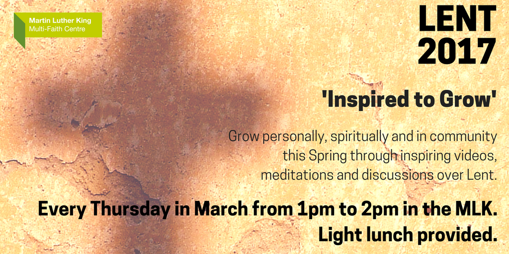 AstonChaplaincy's tweet photo. 'Inspired to Grow'
Celebrate LENT @ The MLK today 1-2pm. Light Lunch incl.
@astonuniversity @astongift @astonCU https://t.co/Nmgyln0ZyC