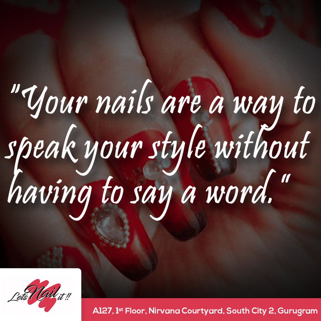 letsnail_it's tweet photo. Let your nails do the talking!!
Visit us at Shop no. A127, 1st floor, Nirvana courtyard, South city 2, Gurgaon.
#LetsNailIt #NailArtDesign https://t.co/WDUbxr6MXV