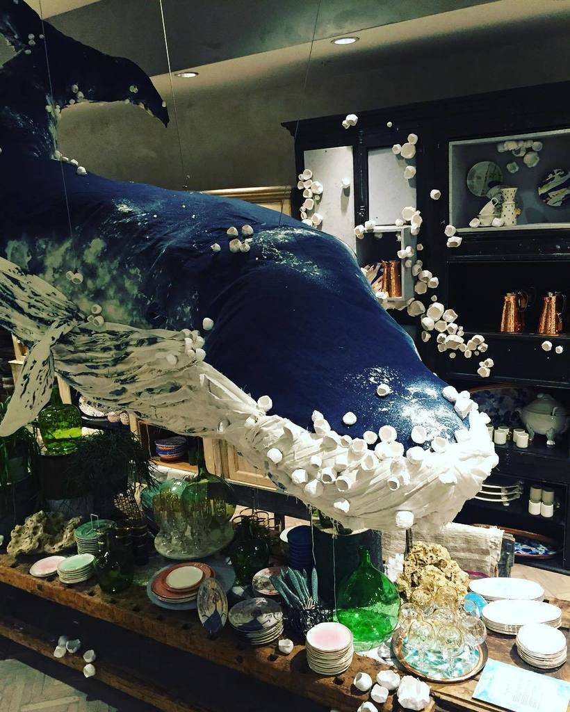 Ottoman_st's tweet photo. Everyone needs a statement whale @anthropologie 🐳 #whale #display #creative #installation … https://t.co/0vVlUVlhbT https://t.co/0FM5gdbFd6