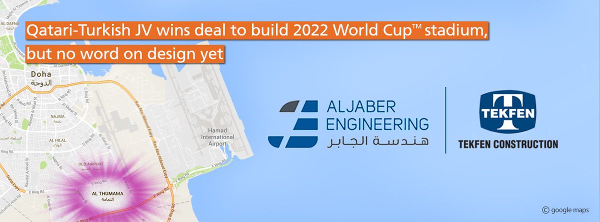 ColiseumGSVA's tweet photo. Qatari-Turkish JV @tekfen_holding wins to build @roadto2022 World Cup™ #stadium, no word on design https://t.co/k7190LKIYD #coliseumsummit https://t.co/P9z5ihhqHe