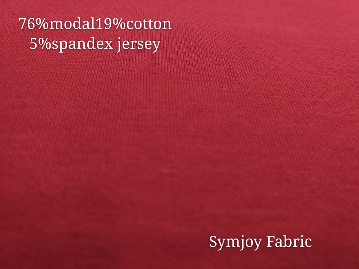 Monday High!#Symjoy Fabric#
Modal cotton blends jersey, soft yet comfortable,durable!
Very suitable for basic wear/lounge wear