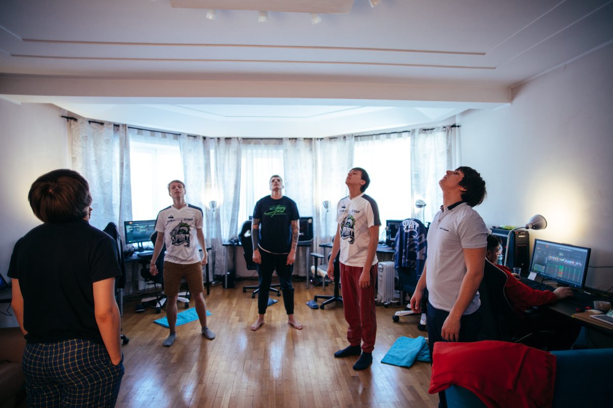 Team__Spirit's tweet photo. Monday is nice for a new beginning, and so our @Dota2 squad decided to start exercising! #RT if you'd like to do so as well!
#SpiritBootcamp https://t.co/zCsU2q3GLU
