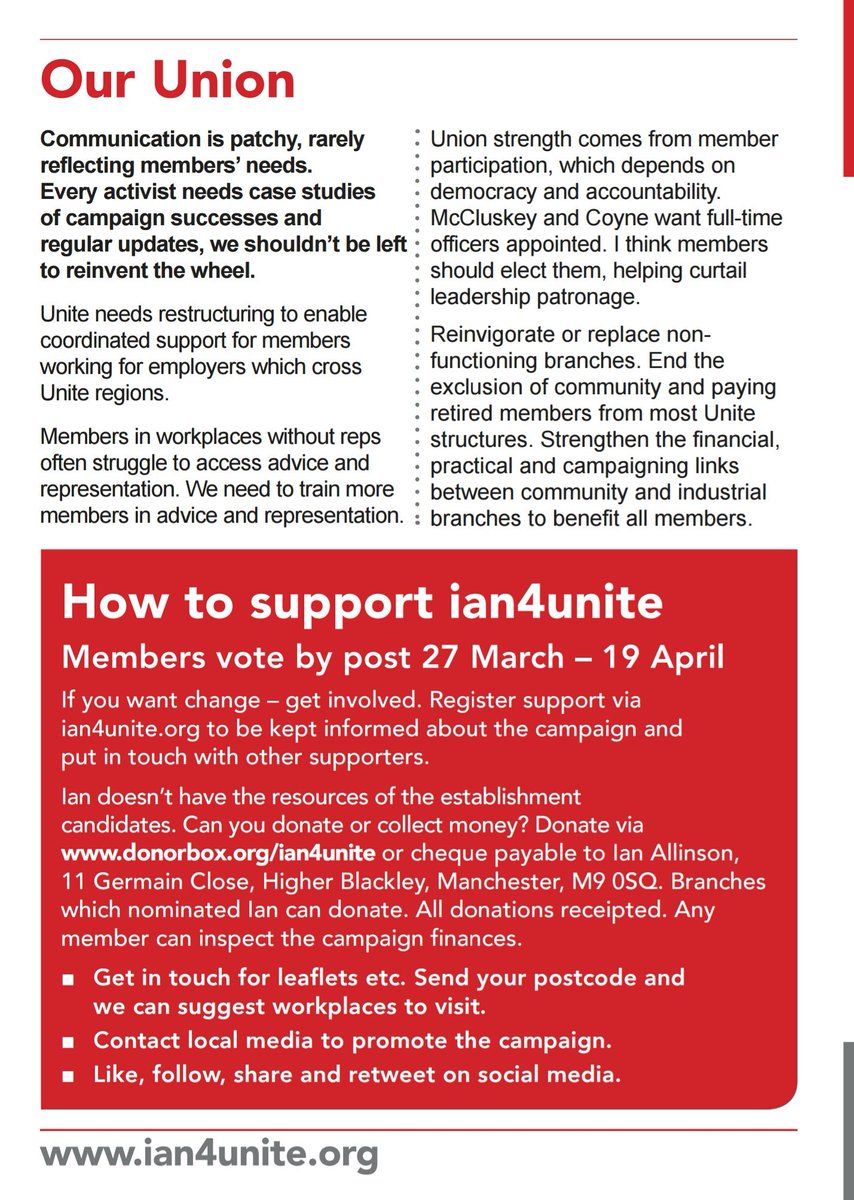 officialhuminho's tweet photo. Vote @ian4unite for Unite GS #Unitetheunion #GSelection #rankandfile https://t.co/79XHDQfFVA