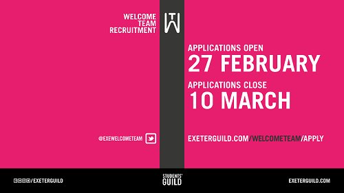Applications for Welcome Team 2017 are now open #welcometeam17 ow.ly/qbmi3079iED