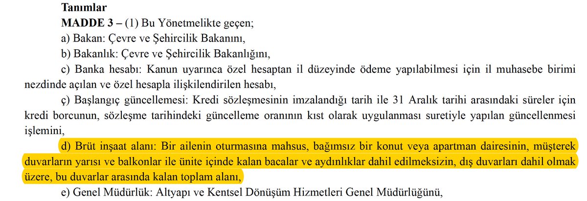 HakanYildizci's tweet photo. resmi gazetede “Brüt İnşaat Alanı” tanımı bulmak ne güzel birşey. Ama bu tanım sıkıntılı olabilir hak sahipleri için. https://t.co/Xwr0oHWHEP