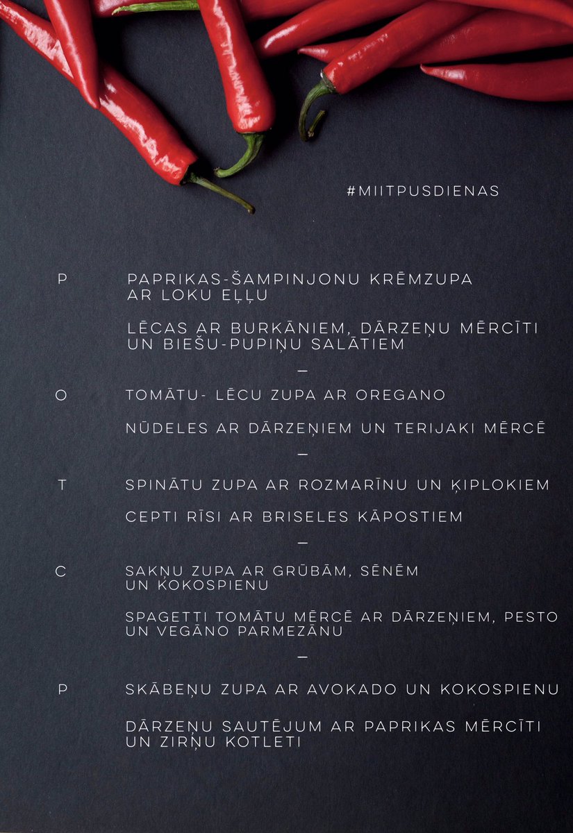 Sveiks! Te šīs nedēļas pusdienu ballīte, katru darbadienu no 12:00-16:00. Būsim priecīgi satikt!