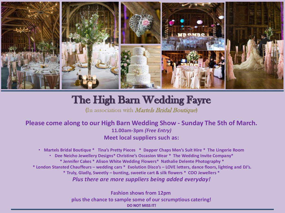 Wedding Fayre is THIS SUNDAY! 11-3pm #weddingfayreessex #barnwedding Come meet our fabolous suppliers + see our stunning #essexweddingvenue
