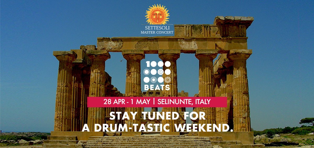 Settesoli_'s tweet photo. 1000 drums and percussions, the beauty of #Selinunte and three days of music. This is #1000Beats. Find out more on https://t.co/H9ZOU6aBGK https://t.co/QWYO3ayYUS