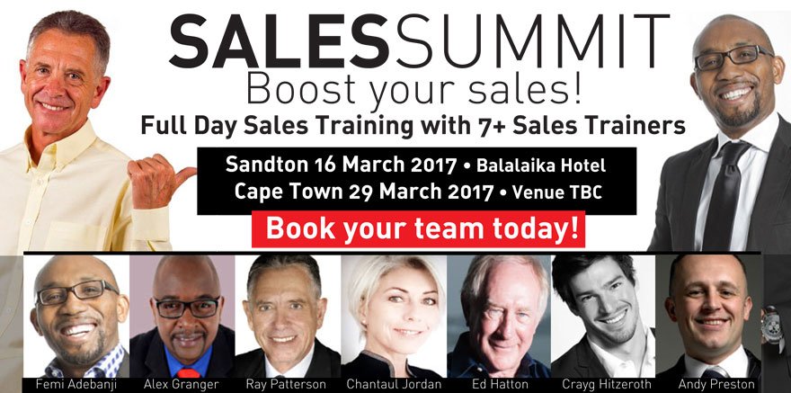 Big_Events's tweet image. Sales Professionals! Attend the @SalesSummitSA  Conference. Sandton 16 March, Cape 29 March. Book here bit.ly/22bD9yF