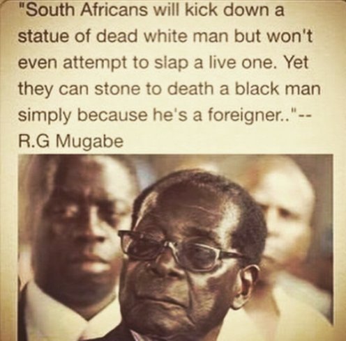 Africarevolt's tweet photo. QUOTE BY PRESIDENT MUGABE ON THE XENOPHOBIC ATTACK IN SOUTH AFRICA https://t.co/my9GUyL2MY
