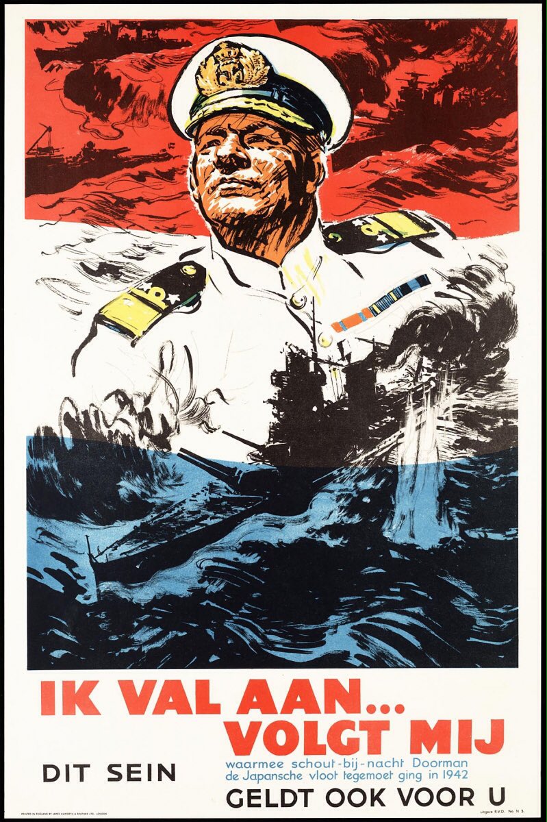 klaasm67's tweet image. 'During WW2 no other Admiral fought a major sea-battle with the grim determination Doorman displayed in his conduct of the battle.' #Javasea