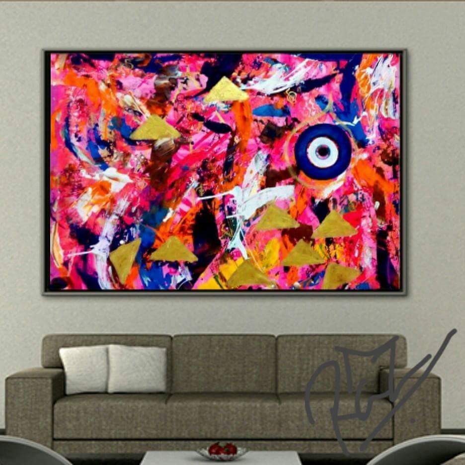razarts's tweet image. Flight of Grace acrylic canvas 48x53 inches  #modernabstract   #pinkabstract  #fengshuiheavenluck #fengshuievileyecure #healingart #razarts
