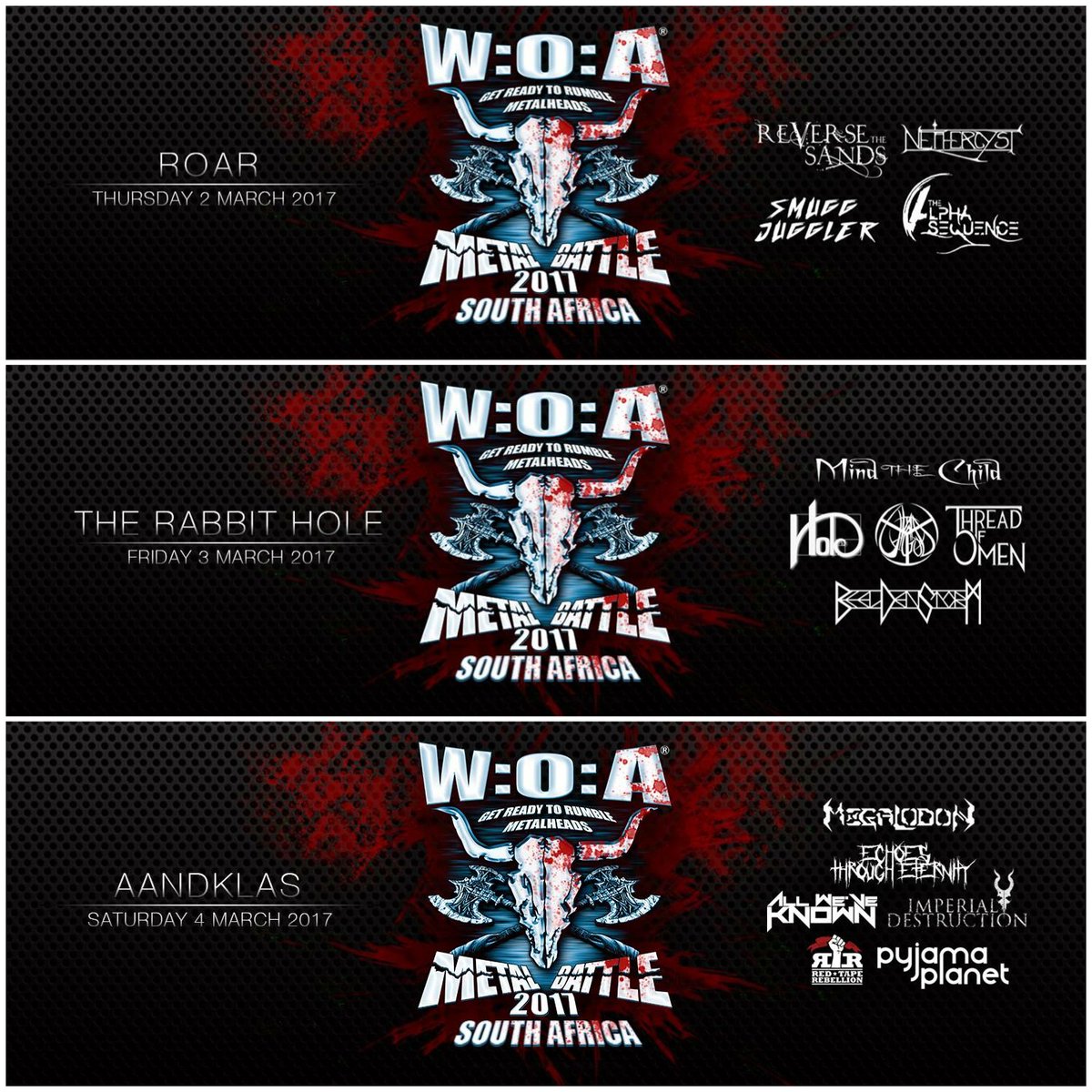 The #CapeTown <a href="/Wacken/">Wacken Open Air</a> #Metal #Battle #SouthAfrica rounds are this week, go show them your #support \m/
#Wacken