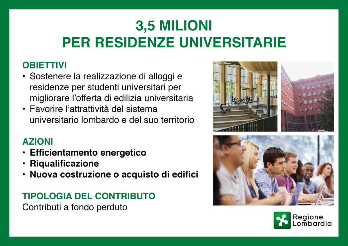 RegLombardia's tweet image. #LavoriGiunta #dalprogrammaaifatti Oggi in Giunta un importante provvedimento per migliorare le residenze universitarie.
