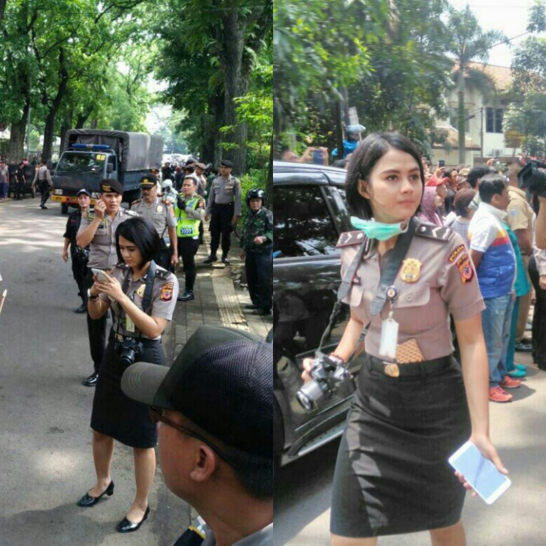 Twitter 上的 ぱらみり 公式認定発症者 インドネシアの女性警察官のアピールの強さhttps T Co R0gp7rdzpm Twitter