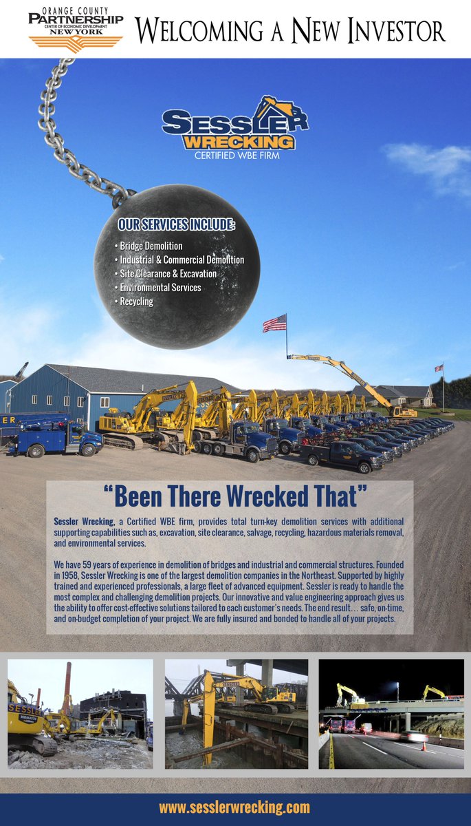 We would like to welcome Sessler Wrecking as the newest Investor in Our Circle of Success Investor Program! #WBE #Wrecking #Demolition