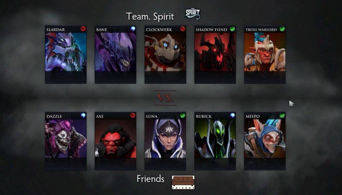 Team Spirit On Twitter Heroes Picked And The Game Starts