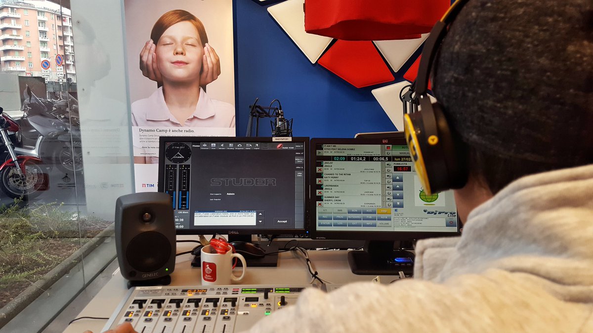 PTeoducci's tweet photo. ON AIR #RadioDynamo @TIMspaceMilano @radiodynamo @radiodeejay @TIM_Official https://t.co/6JM09R3Cku