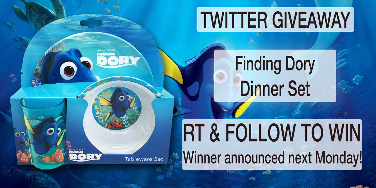 unitextiles's tweet photo. #FindingDory Dinner Set #Giveaway! #Follow &amp;RT to #win! Ends 6/3 #competition #MondayMotivation #prize #compers #prizes #free #comp #disney https://t.co/dlkhWiiuUy