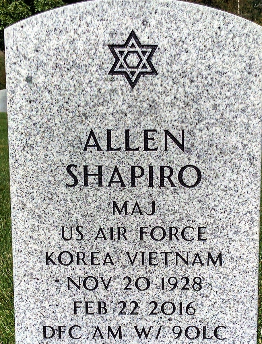 Are you #bigots going to the #NationalCemetery to knock over this gravestone too? #antisemitism #USAF #DistinguishedFlyingCross #Resist