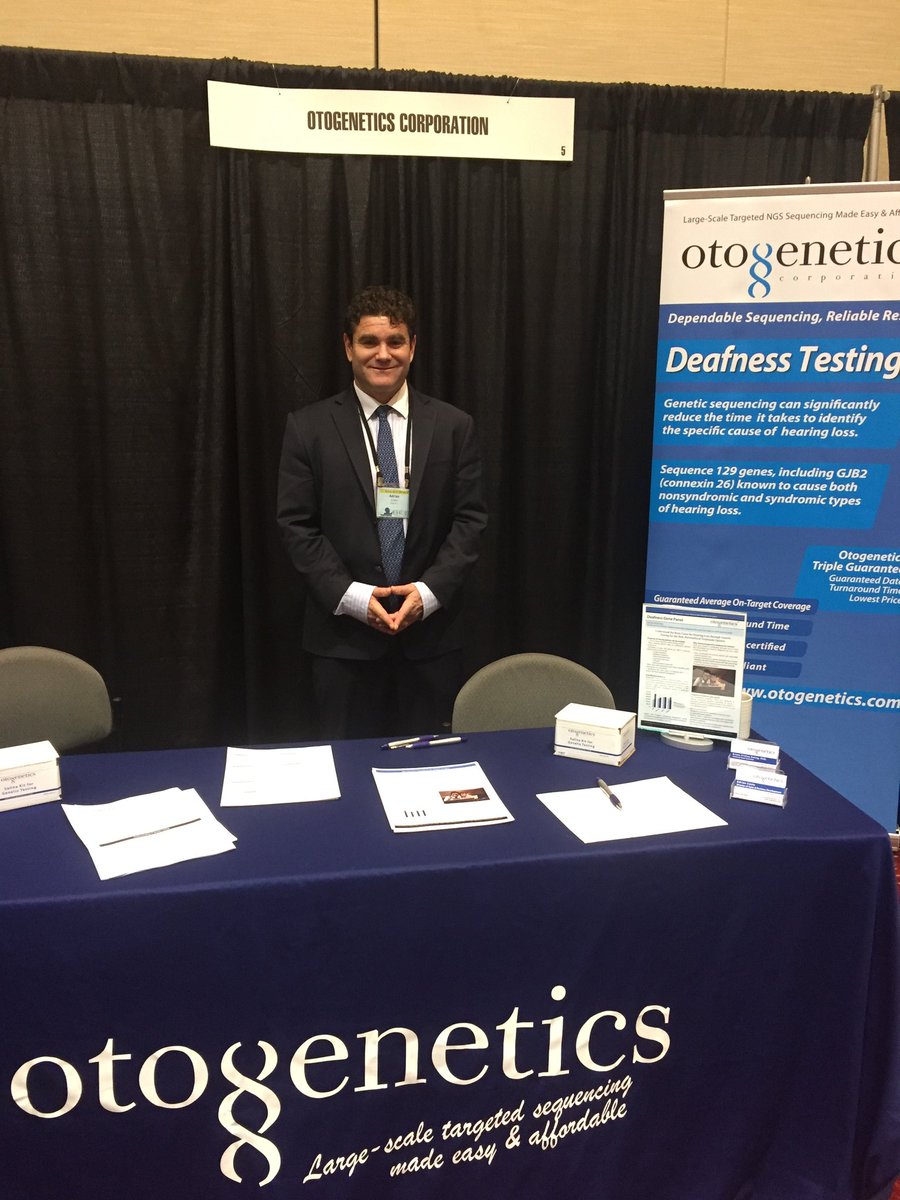otogenetics's tweet photo. Enjoying discussing the importance of #genetic testing at the #edhi meeting. Come see us at booth5. @EHDImeeting https://t.co/lQqPJgZLl4