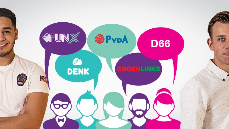 Onze DJ's weten wat ze gaan stemmen en jij? Het FunX Verkiezingsdebat op 8 maart kan je daarbij helpen...  bit.ly/2lYtUqZ #FunX
