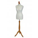 Damesbuste Ecru, met beukenkleur driepoot en halsklos. Van € 39,95 voor € 34,95. kerklau.nl/dames-paspop-e… #paspop #handig #damesbuste