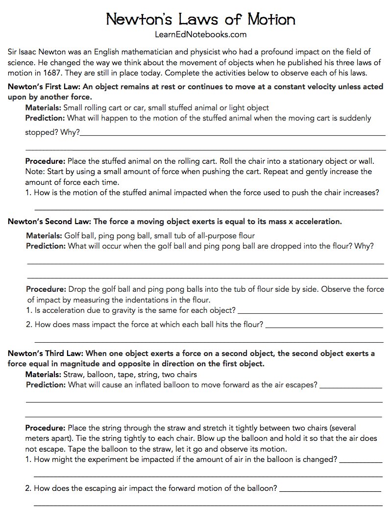 learned notebooks on twitter laws of motion printable https t