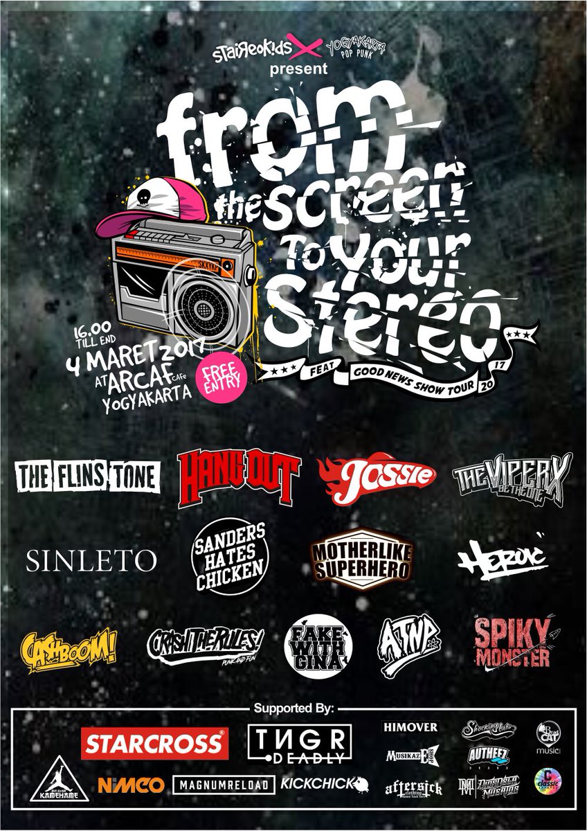 line up 4 maret 2017 <a href="/TFTofficial/">The Flins Tone</a> <a href="/HangOut_YK/">IG: HangOut_YK</a> <a href="/jossieYK/">IG: @jossie_YK</a> <a href="/theviperxjogja/">IGtheviperx_official</a> <a href="/SNDRSHC/">Sanders Hates Chicken</a> <a href="/sinletoband/">Sinleto</a>