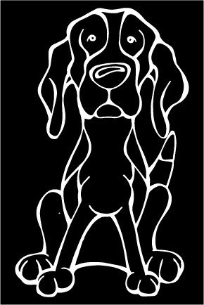 decaldogs's tweet image. Decal Dog of the Day: Treeing Walker Coonhound, Get a Car Window Sticker. decaldogs.com #dogsoftwitter #TreeingWalkerCoonhound