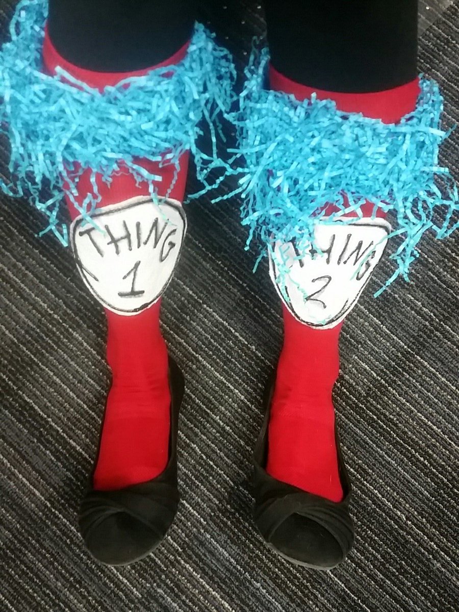 Riverview_Elem's tweet photo. Loving #readingspiritweek for #ReadAcrossAmerica week...1st up Fox and Socks Day #crazysocks! Show your #cometpride https://t.co/Lw2lVzwYXr