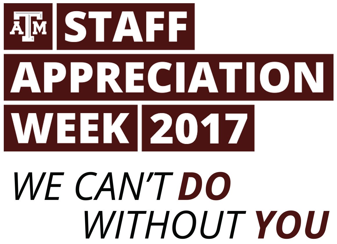 SSC at TAMU on Twitter "Happy Staff Appreciation Week to all TAMU, SSC