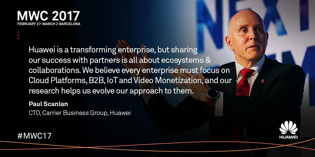 Huawei's tweet image. .@HuaweiCarrier CTO joins C-suite panelists fr. @Telefonica @masmovil to talk #TelecomTransformation. bit.ly/2l4700Y #MWC17#MWCMODT