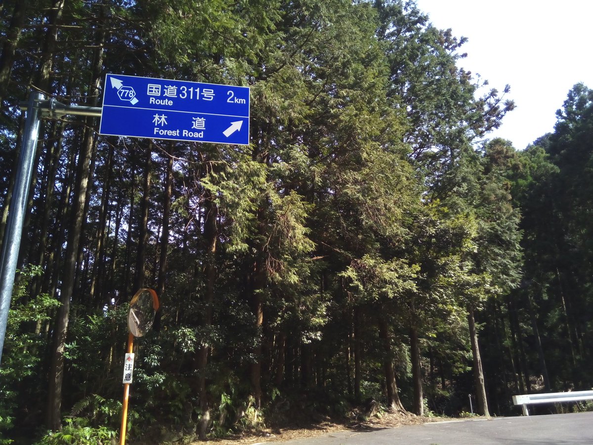 kumacon's tweet photo. R311トンネル区間に併走する県道778号
真偽は分かりませんが、トンネルが出来る前はR311だったのかな？

途中で通行止めでした
尾鷲湾を眺望できるところもありました

#R311
#r778 https://t.co/IMEwVPA9jE