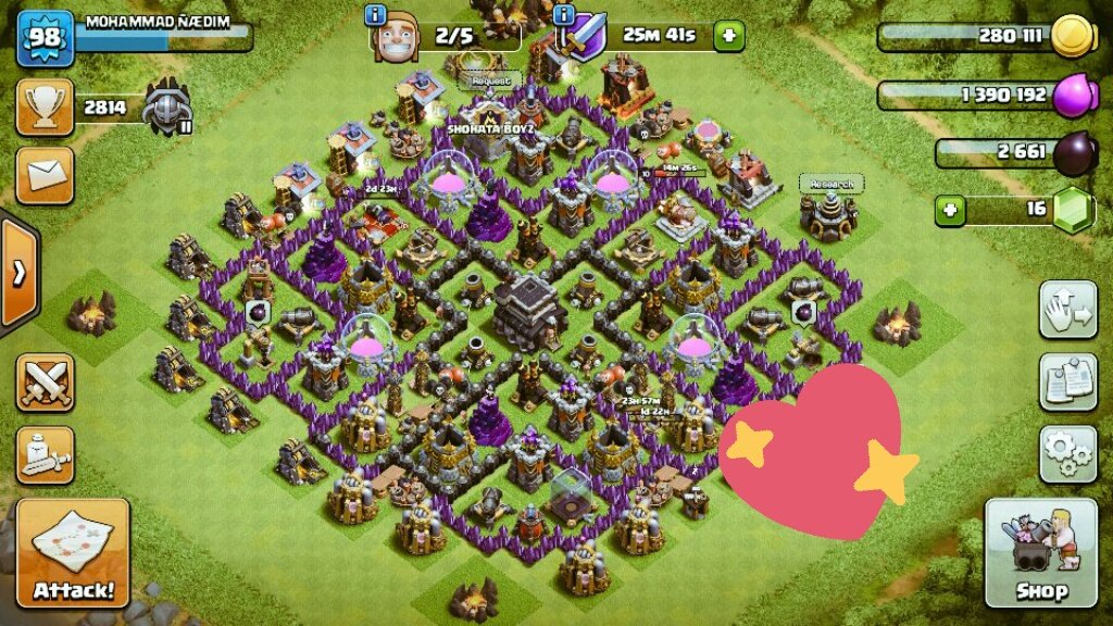 nm_coc's tweet image. My lovely base 
#coc