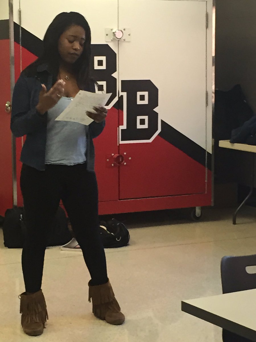 BBSocialChange's tweet photo. Poetry readings &amp; songs performed by BBCHS students to recognize Black History Month in the Boiler Room during lunch https://t.co/Q9uiJIxrov