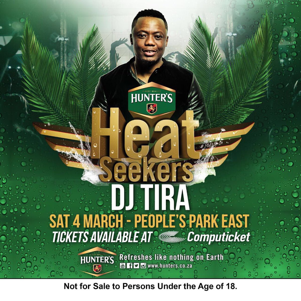 joymkhize_'s tweet photo. Saturday 4 March @PeoplesParkEast with @hunterscider Featuring 🔥🔥🔥
@DJTira 

Get your tickets @Computicket for R150!  

#HuntersHeatSeekers https://t.co/C6gEUzTA1L