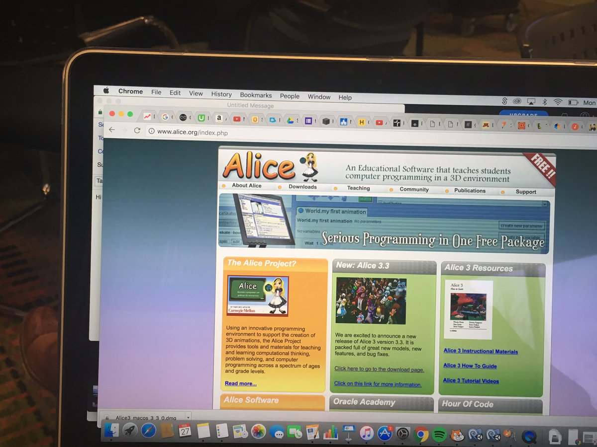 transformED_aiu's tweet photo. .@EricBrown and @cmuetc in #transformED today to explore how to create virtual worlds using #Alice. #CSforAll #coding @remakelearning https://t.co/ijOzMg7H50