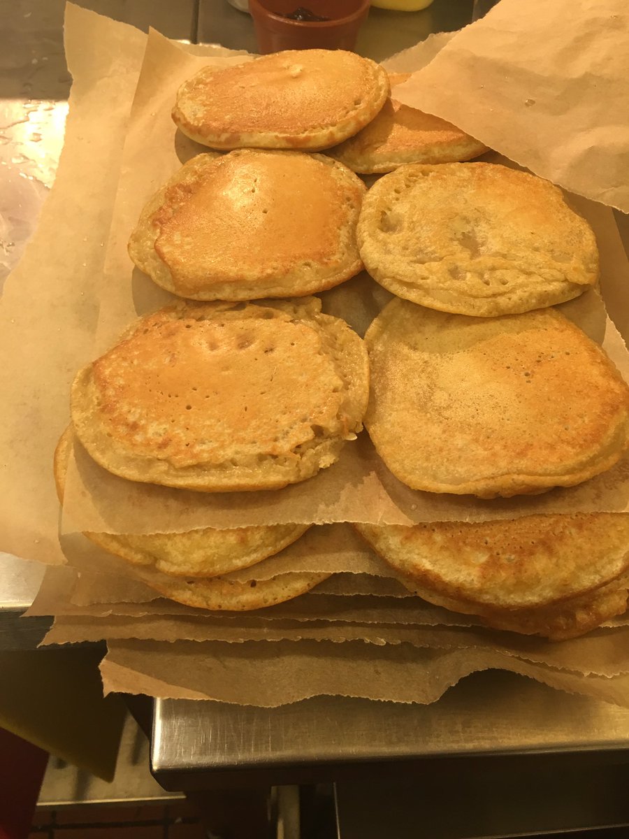 oldvicpenny's tweet photo. Experimenting with spelt flour for tomorrow's special #PancakeDay breakfast treats https://t.co/x6K72SOlP2