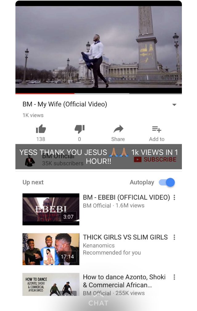 ceaser_lilcee's tweet photo. @Artist_BM BM - MY WIFE (OFFICIAL VIDEO ) OUT NOW #ceestar_ent https://t.co/ObVsUMd0eh