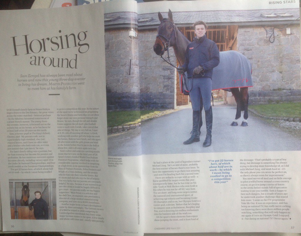 uvexuk's tweet photo. @ZebraProducts @uvexsports @uvexsafetygroup @BEventing Jung @SamEcroyd looking the part in @cheshirelife #rollon2017 https://t.co/jx2xHVrFDl