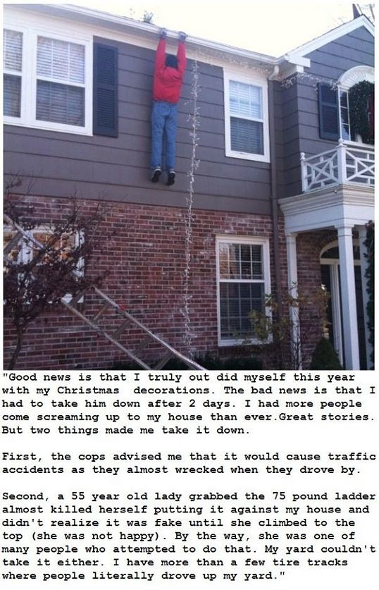 #Epic Christmas Lights #fail! Keep us in mind for all your decorating needs this up-coming season! #ChristmasDecor #Grasshopperlawns