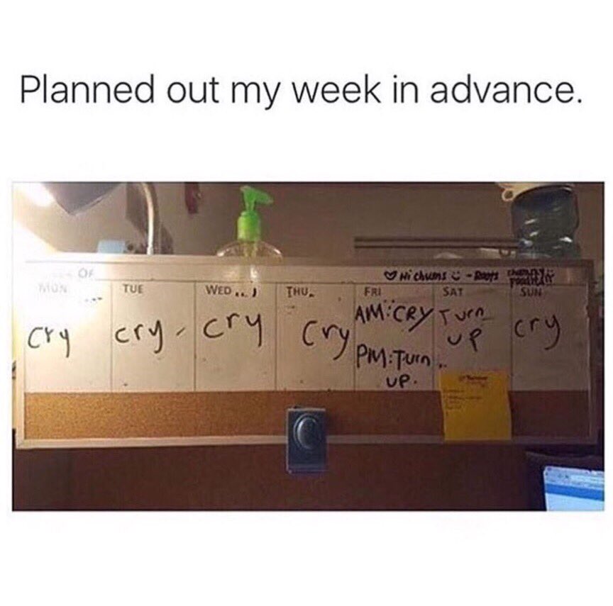 Maikhayat's tweet image. جدول الاسبوع القادم 💃🏻