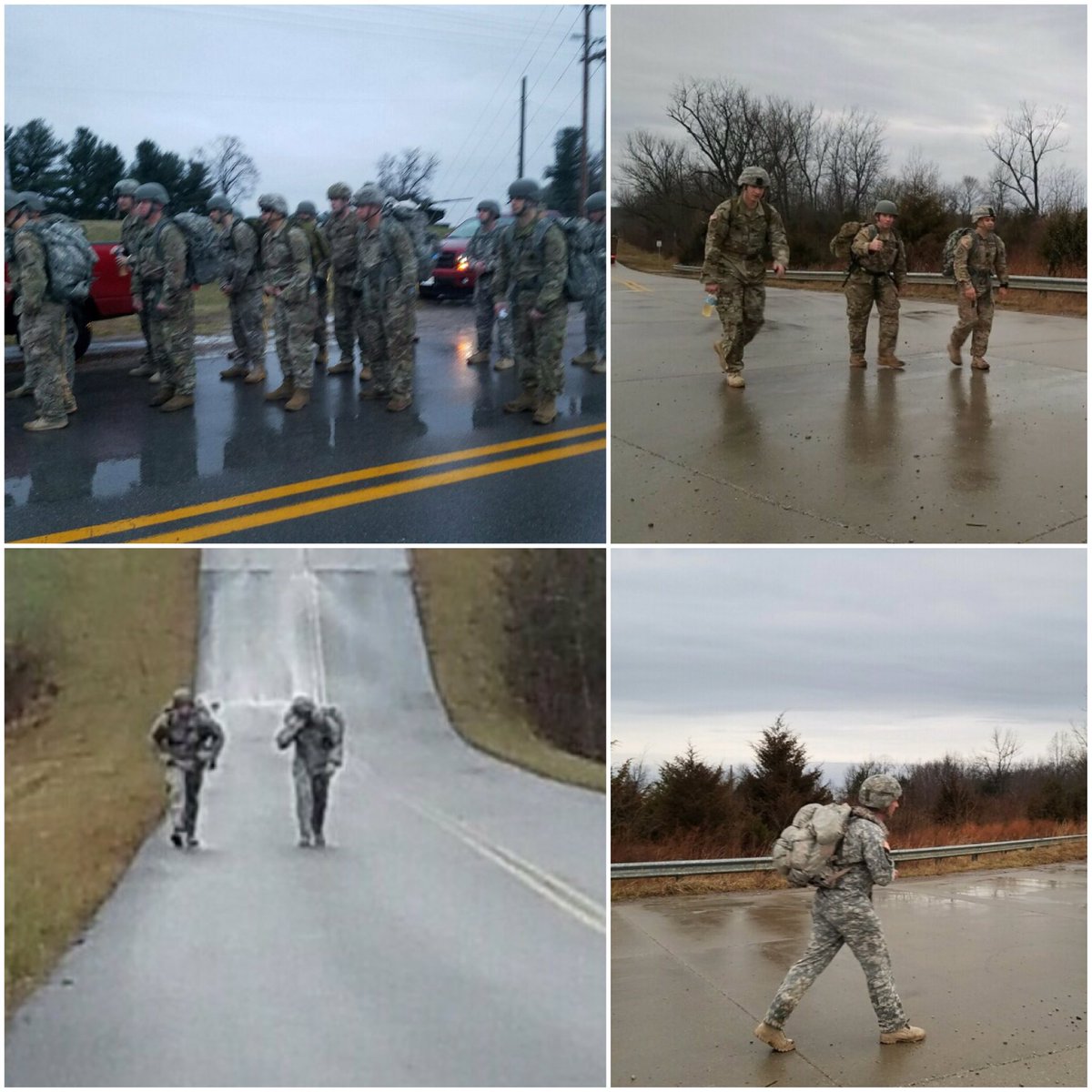 CSM_RETIREDNOW's tweet photo. Second Day of the 3rd Bde FY 17 Annual Awards Board began with a nice 12 Mile Ruck March. A little rain never hurt nobody. https://t.co/xcQ1MKiarT