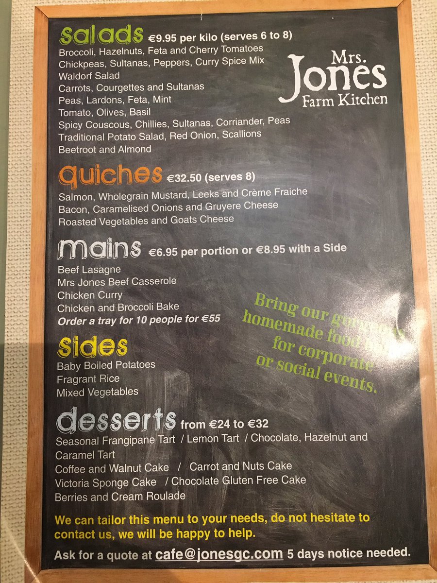 Jones Garden Centre On Twitter Cafe Menu For Take Out Orders