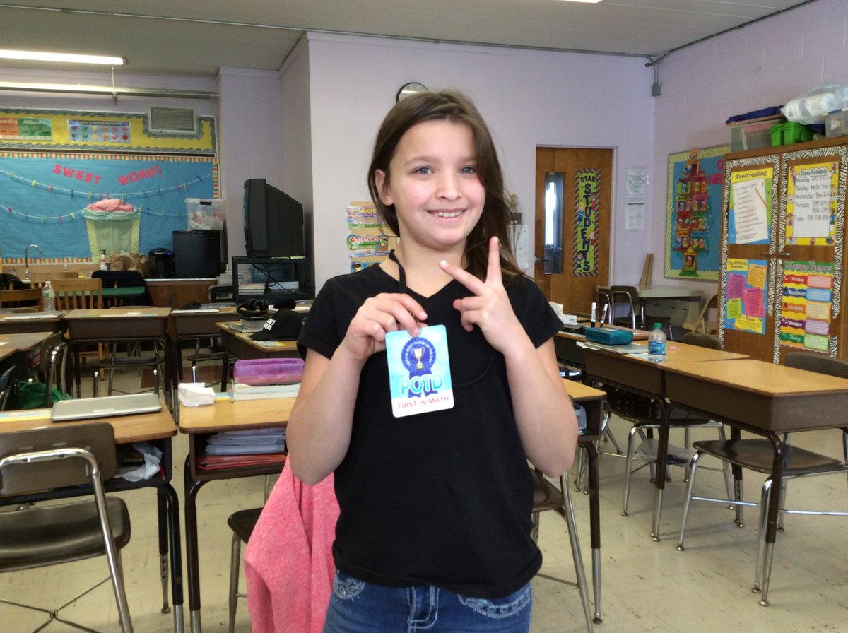 Happy Monday! Congrats to our 'Player of the Day', Kristina! <a href="/MrsShermanWTSD/">Mrs. Sherman</a> @Lafayette_25 #KidTweet #mathisfun